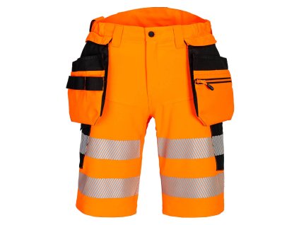 DX4 Hi-Vis Holster Pocket Shorts (Barva Orange/Black, Velikost 30)