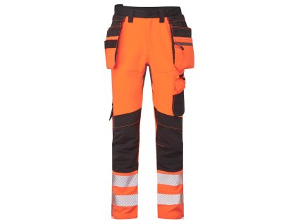 DX4 Hi-Vis Detachable Holster Pocket Craft Trousers (Barva Orange/Black, Velikost 28)
