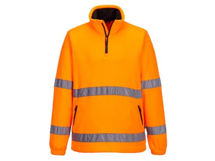 Hi-Vis 1/2 Zip Fleece (Barva Orange, Velikost L)
