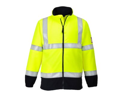 Modaflame Fleece Hi-Vis Contrast FR Jacket (Barva Yellow, Velikost L)
