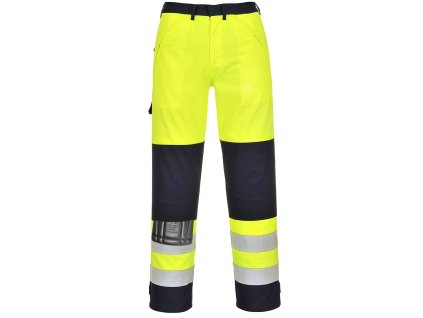 Bizflame Work Hi-Vis Multi-Norm Contrast FR Trousers (Barva Yellow/Navy, Velikost L)