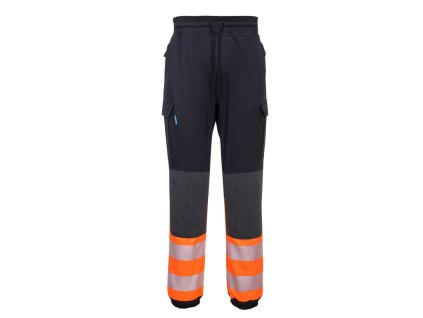 PW3 Hi-Vis Flexi Class 1 Joggers (Barva Black/Orange, Velikost L)