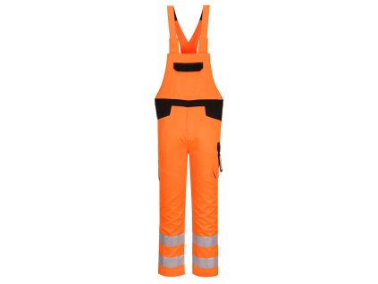 PW2 Hi-Vis Bib and Brace (Barva Orange/Black, Velikost L)