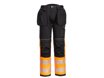 PW3 Hi-Vis Class 1 Holster Pocket Trousers (Barva Orange/Black, Velikost 28)