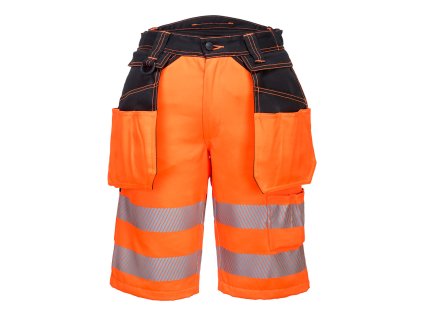 PW3 Hi-Vis Holster Pocket Shorts (Barva Orange/Black, Velikost 30)