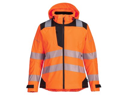 PW3 Hi-Vis Women's Rain Jacket (Barva Orange/Black, Velikost L)