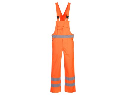 Hi-Vis Breathable Rain Bib and Brace (Barva Orange, Velikost L)