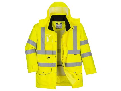 Hi-Vis Breathable 7-in-1 Traffic Jacket (Barva Yellow, Velikost 4XL)