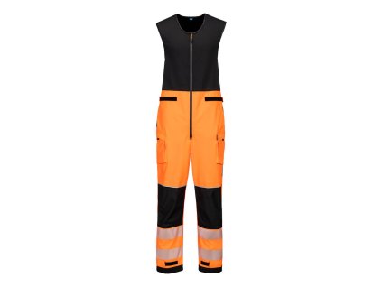 PW3 Hi-Vis Rain Salopettes (3L) (Barva Orange/Black, Velikost 4XL)