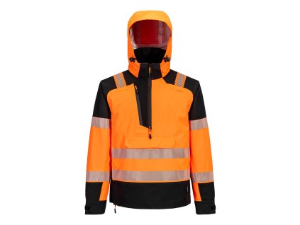 PW3 Hi-Vis Overhead Rain Jacket (3L) (Barva Orange/Black, Velikost 4XL)