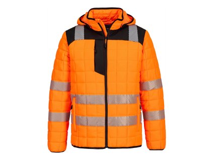 PW3 Hi-Vis Square Baffle Jacket (Barva Orange/Black, Velikost 4XL)