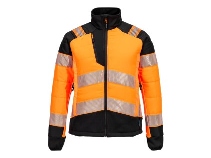 PW3 Hi-Vis Women's Hybrid Baffle Jacket (Barva Orange/Black, Velikost L)