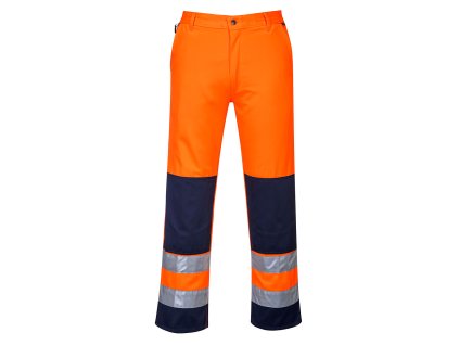 Seville Hi-Vis Contrast Work Trousers (Barva Orange/Navy, Velikost L)