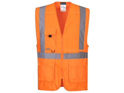 Hi-Vis Tablet Pocket Executive Vest (Barva Orange, Velikost 4XL)