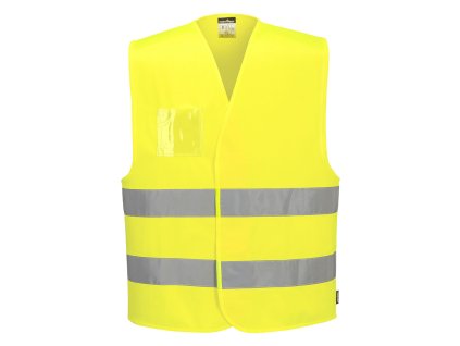Hi-Vis Two Band Dual ID Holder Vest (Barva Yellow, Velikost L/XL)