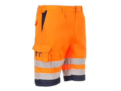 Hi-Vis Lightweight Polycotton Shorts (Barva Orange/Navy, Velikost L)