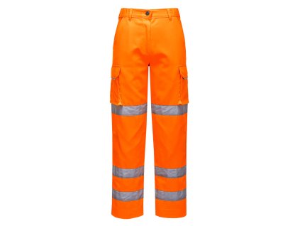 Hi-Vis Women's Three Band Work Trousers (Barva Orange, Velikost S)