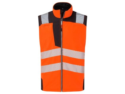 PW3 Hi-Vis Softshell Gilet (3L) (Barva Orange/Black, Velikost 4XL)