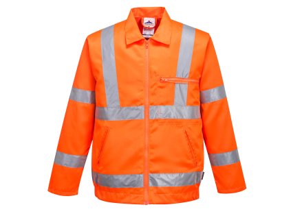 Hi-Vis Polycotton Bomber Jacket (Barva Orange, Velikost L)