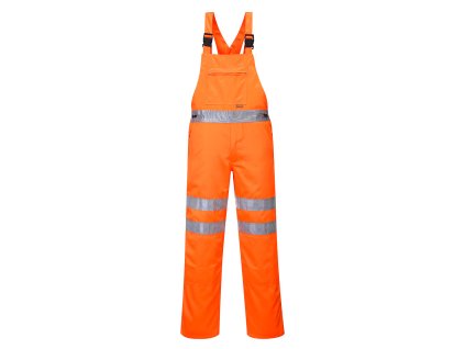 Hi-Vis Polycotton Service Bib and Brace (Barva Orange, Velikost L)