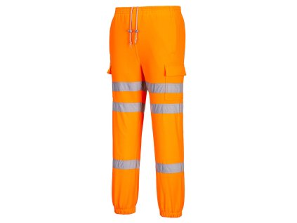 Hi-Vis Three Band Joggers (Barva Orange, Velikost L)