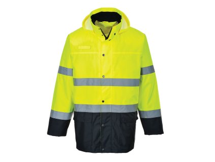 Hi-Vis Contrast Rain Lite Traffic Jacket (Barva Yellow/Navy, Velikost L)