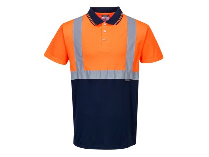 Hi-Vis Contrast Polo Shirt S/S (Barva Orange/Navy, Velikost 4XL)