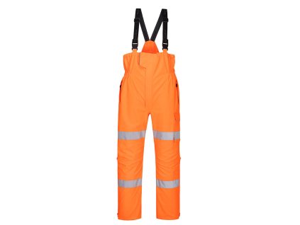 Hi-Vis Extreme Rain Bib and Brace (Barva Orange, Velikost L)