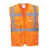 Athens Hi-Vis Mesh Executive Vest (Barva Orange, Velikost L)
