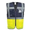 Paris Hi-Vis Contrast Executive Vest (Barva Yellow/Navy, Velikost L)
