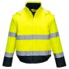 Hi-Vis 2-in-1 Contrast Essential Lite Bomber Jacket (Barva Orange/Navy, Velikost L)