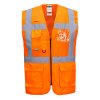 Madrid Hi-Vis Half Mesh Executive Vest (Barva Orange, Velikost L)