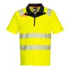 DX4 Hi-Vis Zip Polo Shirt S/S (Barva Orange/Black, Velikost 4XL)