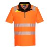DX4 Hi-Vis Zip Polo Shirt S/S (Barva Orange/Black, Velikost 4XL)