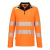 DX4 Hi-Vis Zip Polo Shirt L/S (Barva Orange/Black, Velikost 4XL)