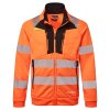 DX4 Hi-Vis Funnel Neck Zipped Sweatshirt (Barva Orange/Black, Velikost 4XL)