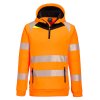 DX4 Hi-Vis 1/4 Zip Hoodie (Barva Orange/Black, Velikost 4XL)
