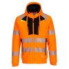 DX4 Hi-Vis Zip Hoodie (Barva Orange/Black, Velikost 4XL)