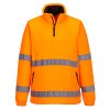 Hi-Vis 1/2 Zip Fleece (Barva Orange, Velikost L)