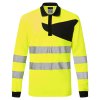 PW2 Hi-Vis Polo Shirt L/S (Barva Orange/Black, Velikost 4XL)