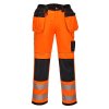 PW3 Hi-Vis Stretch Holster Pocket Trousers (Barva Orange/Black, Velikost 28)