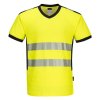 PW3 Hi-Vis V-Neck Mesh Insert T-Shirt S/S (Barva Orange/Black, Velikost 4XL)