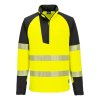 PW3 Hi-Vis 1/4 Zip Sweatshirt (Barva Orange/Black, Velikost 4XL)