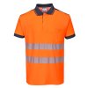 PW3 Hi-Vis Cotton Comfort Polo Shirt S/S (Barva Orange/Black, Velikost 4XL)