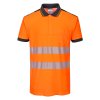 PW3 Hi-Vis Cotton Comfort Polo Shirt S/S (Barva Orange/Black, Velikost 4XL)