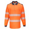 PW3 Hi-Vis Cotton Comfort Polo Shirt L/S (Barva Orange/Black, Velikost 4XL)