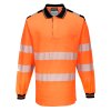 PW3 Hi-Vis Cotton Comfort Polo Shirt L/S (Barva Orange/Black, Velikost 4XL)