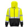 Hi-Vis Contrast Zipped Hoodie (Barva Orange/Black, Velikost 4XL)