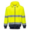 Hi-Vis Contrast Zipped Hoodie (Barva Orange/Navy, Velikost L)