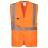 Hi-Vis Tablet Pocket Executive Vest (Barva Orange, Velikost 4XL)